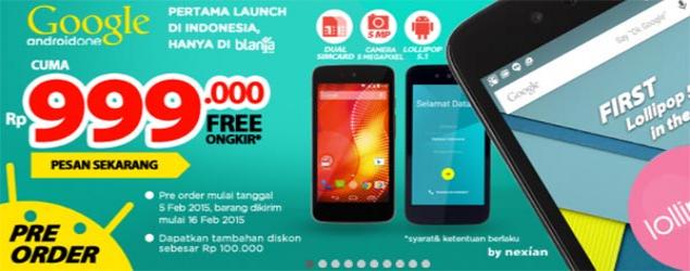 Blanja Dukung Penjualan Nexian Android One
