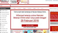 Rakuten Hentikan Operasi di Indonesia mulai 1 Maret 2016