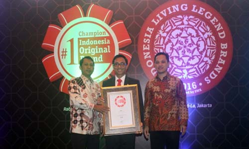 Telkom SLI 007 raih The 1st Champion of Indonesia Original Brand 2016