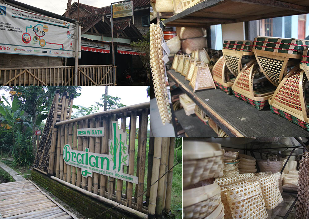 Desa wisata Brajan kerajinan  bambu  yang mendunia