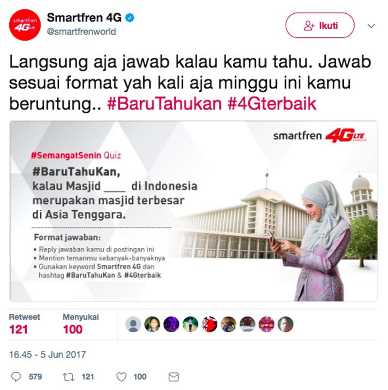 Smartfren aktif berkampanye di Twitter