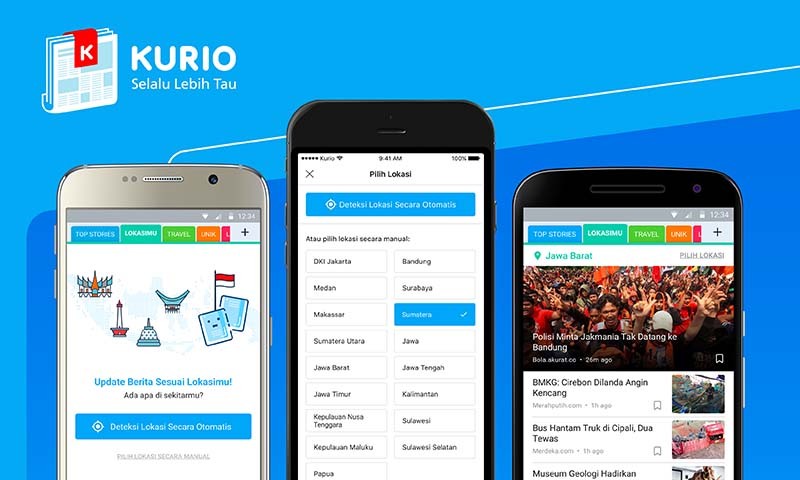 Kurio hadirkan berita berbasis lokasi  