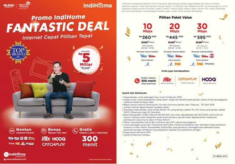 Kejutan awal tahun dengan promo IndiHome Paket Fantastic Deal