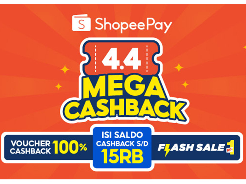 Shopeepay beri cashback 100% di berbagai merchant pada 4.4