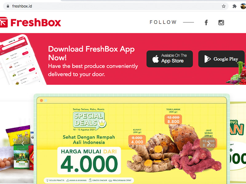 FreshBox, solusi kebutuhan dapur via online dan offline