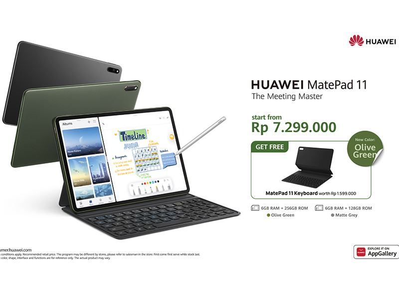 Huawei MatePad 11, ada warna Olive Green loh