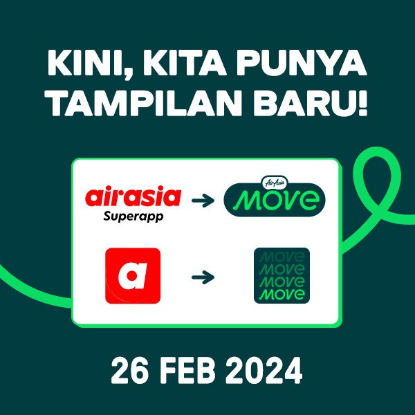 AirAsia MOVE luncurkan tampilan ikon aplikasi teranyar