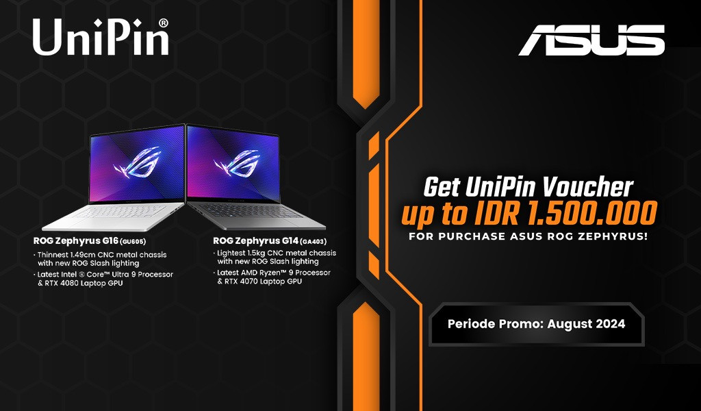 Asus dan UniPin tawarkan pembelian ROG terbaru berbonus voucher