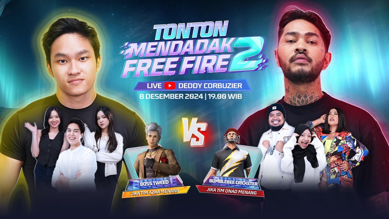 Mendadak Free Fire 2 hadirkan Duel Tim Azka-Eca VS Tim Onad-Rigen