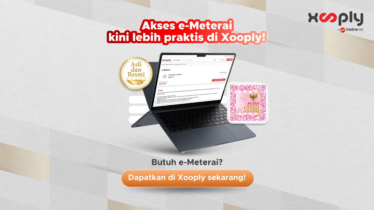 Xooply by Metranet permudah pembelian eMeterai