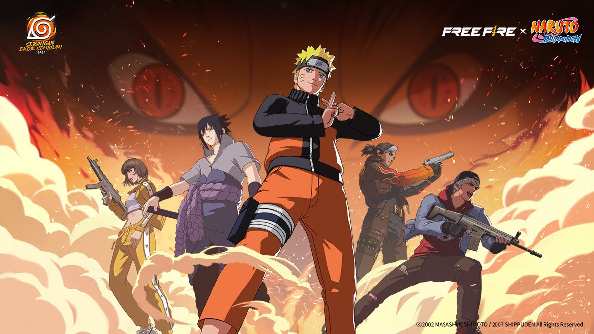 Wow, Garena Free Fire dan NARUTO SHIPPUDEN segera hadir