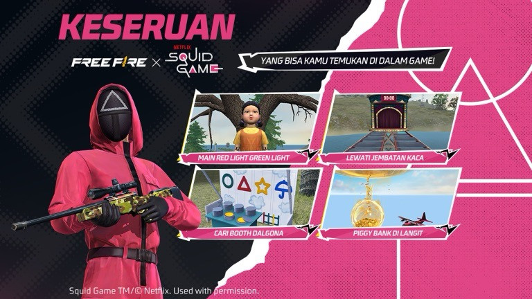 Wah, Squid Game Universe ada di Garena Free Fire