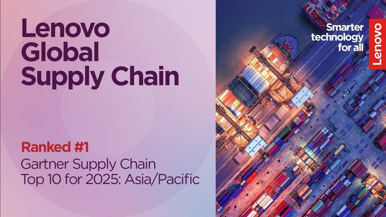 Lenovo tempati posisi teratas di Gartner Asia/Pacific Supply Chain Top 10 2025