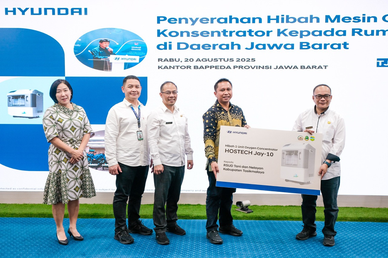 Pabrik Hyundai Indonesia hibahkan mesin oksigen konsentrator
