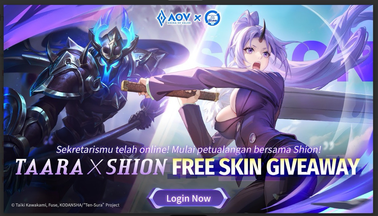 Kolaborasi epik AOV dan Tensura hadirkan karakter legendaris