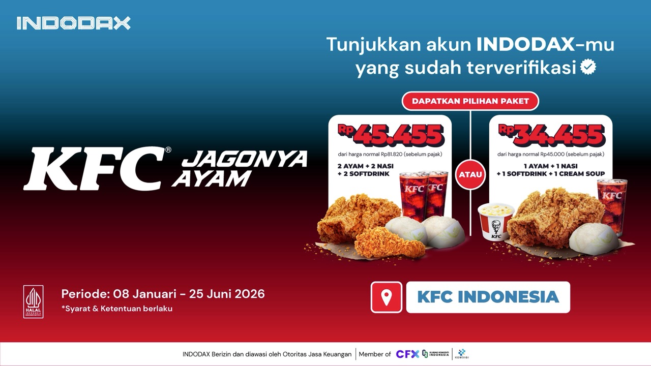 Indodax gaet KFC manjakan pengguna kripto