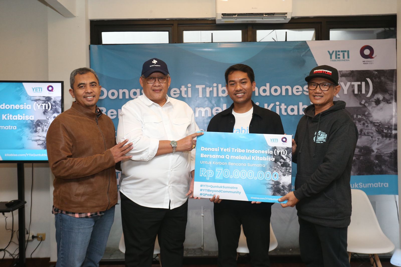 QGroup dan Yeti Tribe salurkan donasi banjir Sumatra via Kitabisa
