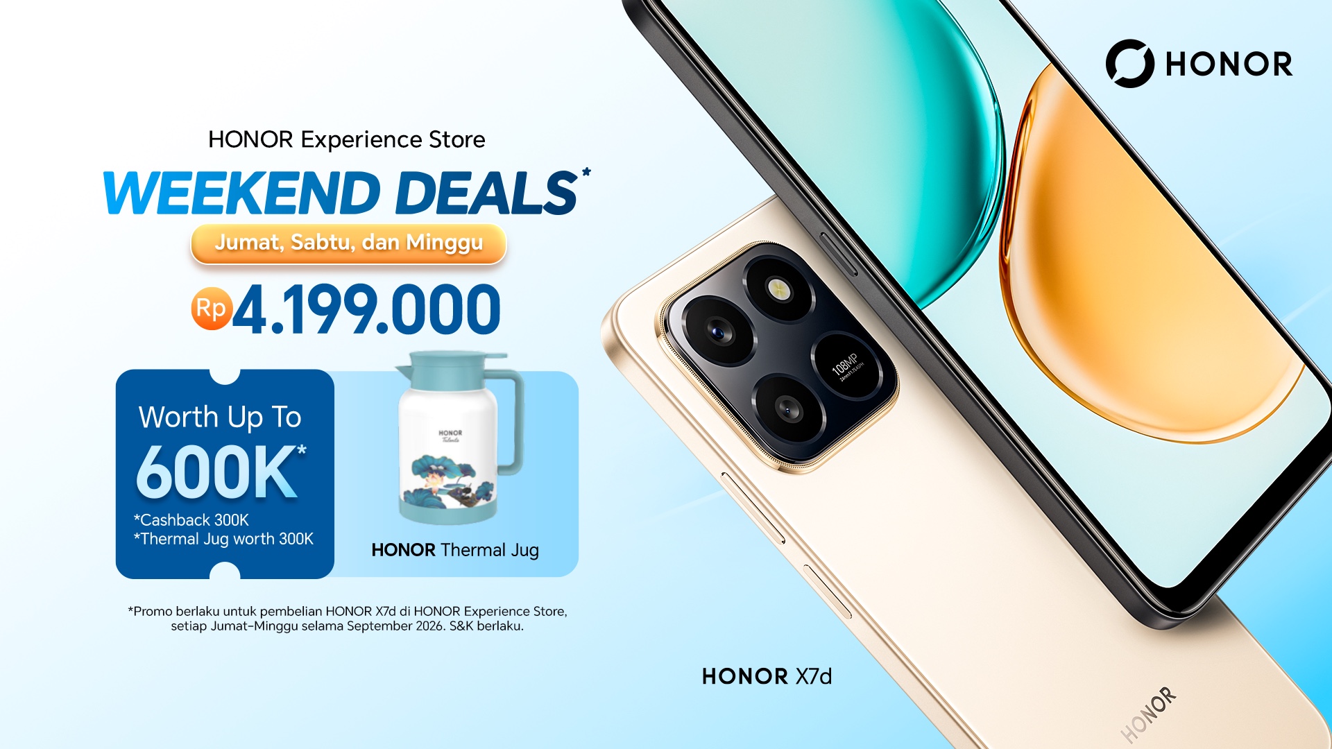 HONOR tebar promo X7d setiap akhir pekan