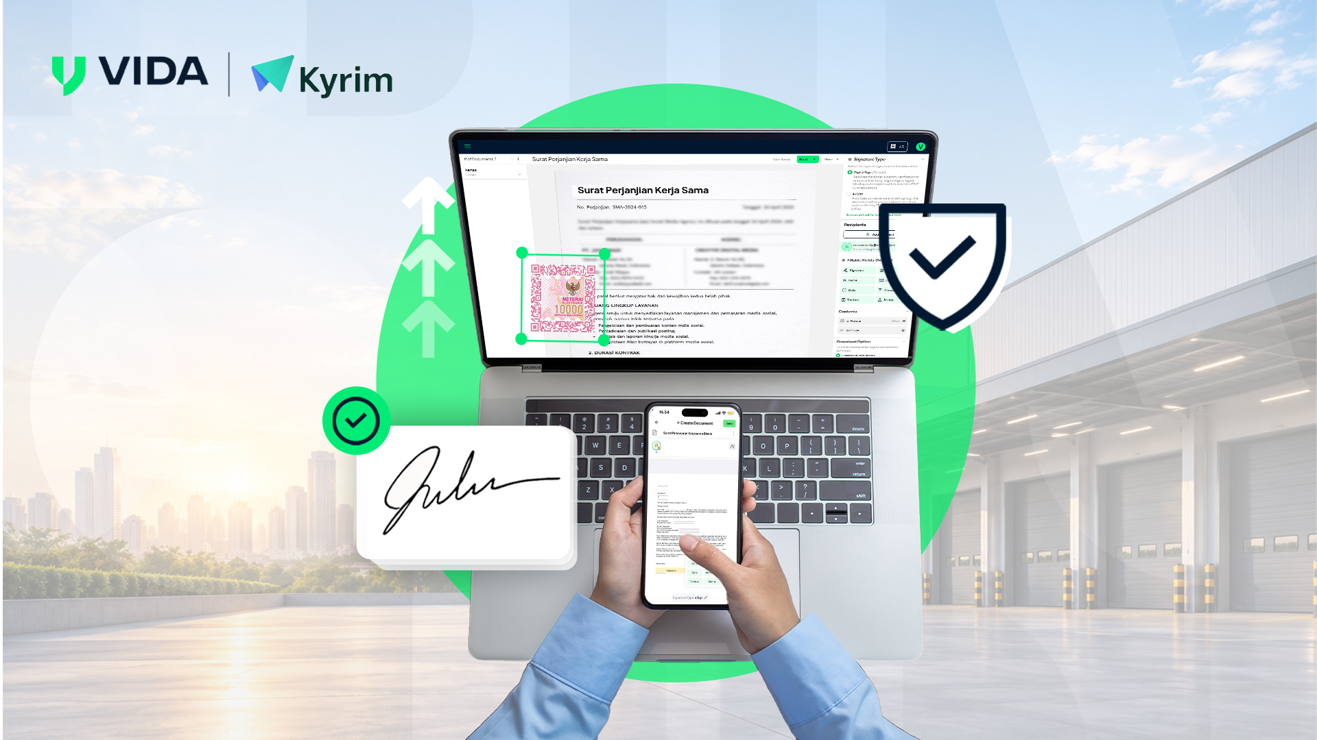VIDA Sign pangkas waktu proses dokumen Kyrim