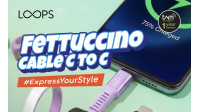 Kabel Fettuccino LOOPS tawarkan charging 60W dan desain pipih