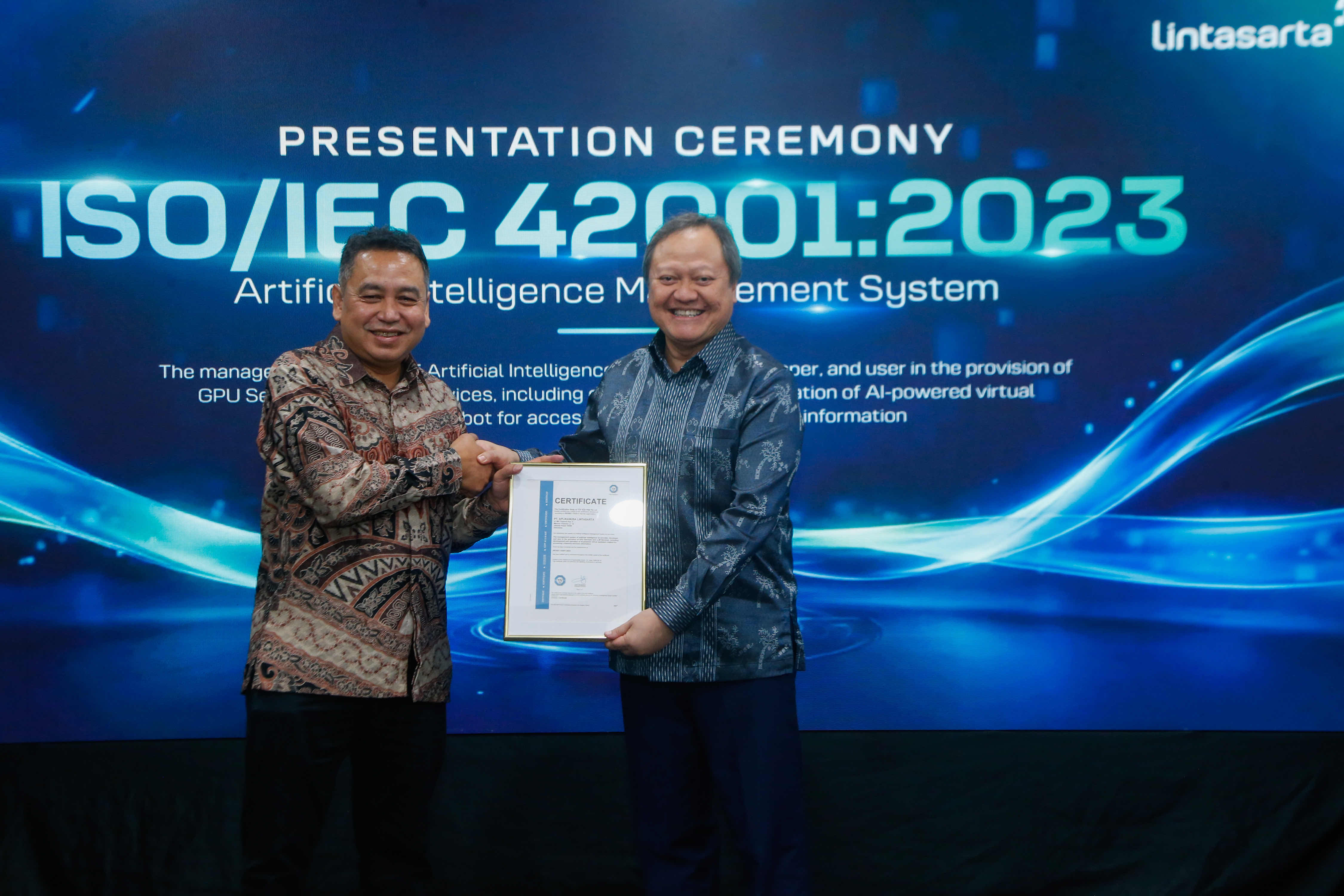 Lintasarta kantongi ISO/IEC 42001 untuk tata kelola AI