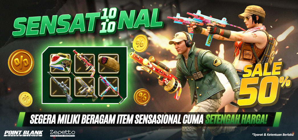 Point Blank tebar diskon 50% item 30 hari sambut Promo 10.10