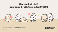 LINE jadi panggung global karakter bearzzing dan rabbitzzing