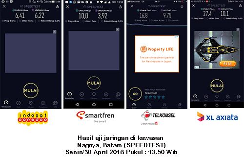 Merasakan kencangnya layanan 4G di Nagoya