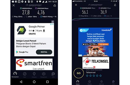 Telkomsel dan Smartfren 