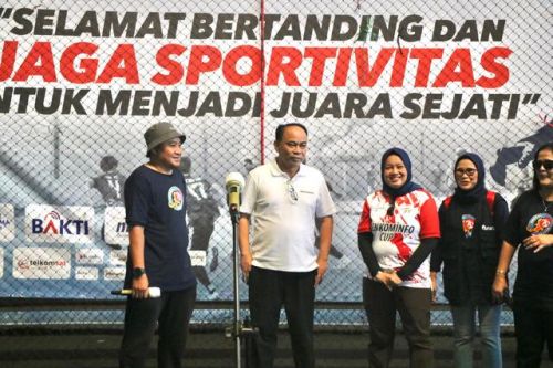 Menkominfo Budi Arie buka turnamen futsal meriahkan Hari Bhakti Postel ke-79