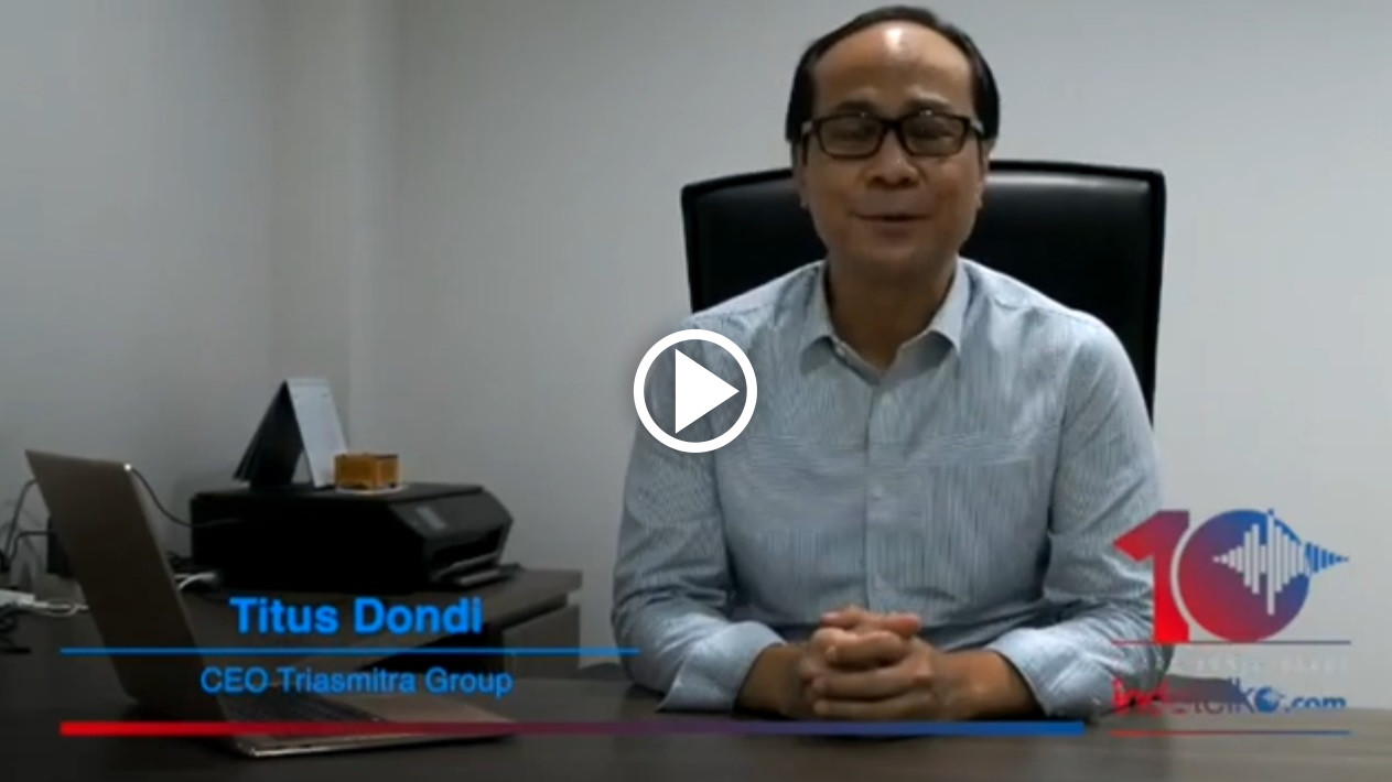 Ucapan HUT, CEO Triasmitra Group, Titus Dondi